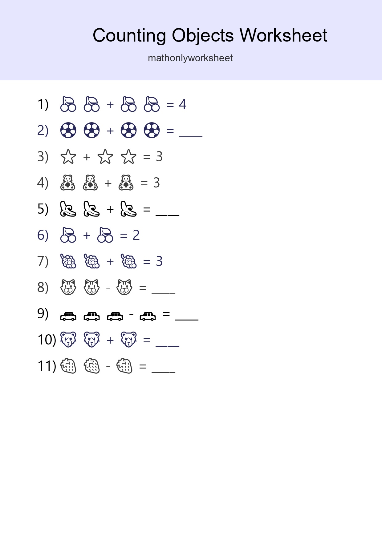 Learn Counting With Pictures Worksheet (Pre-K) - Part 123