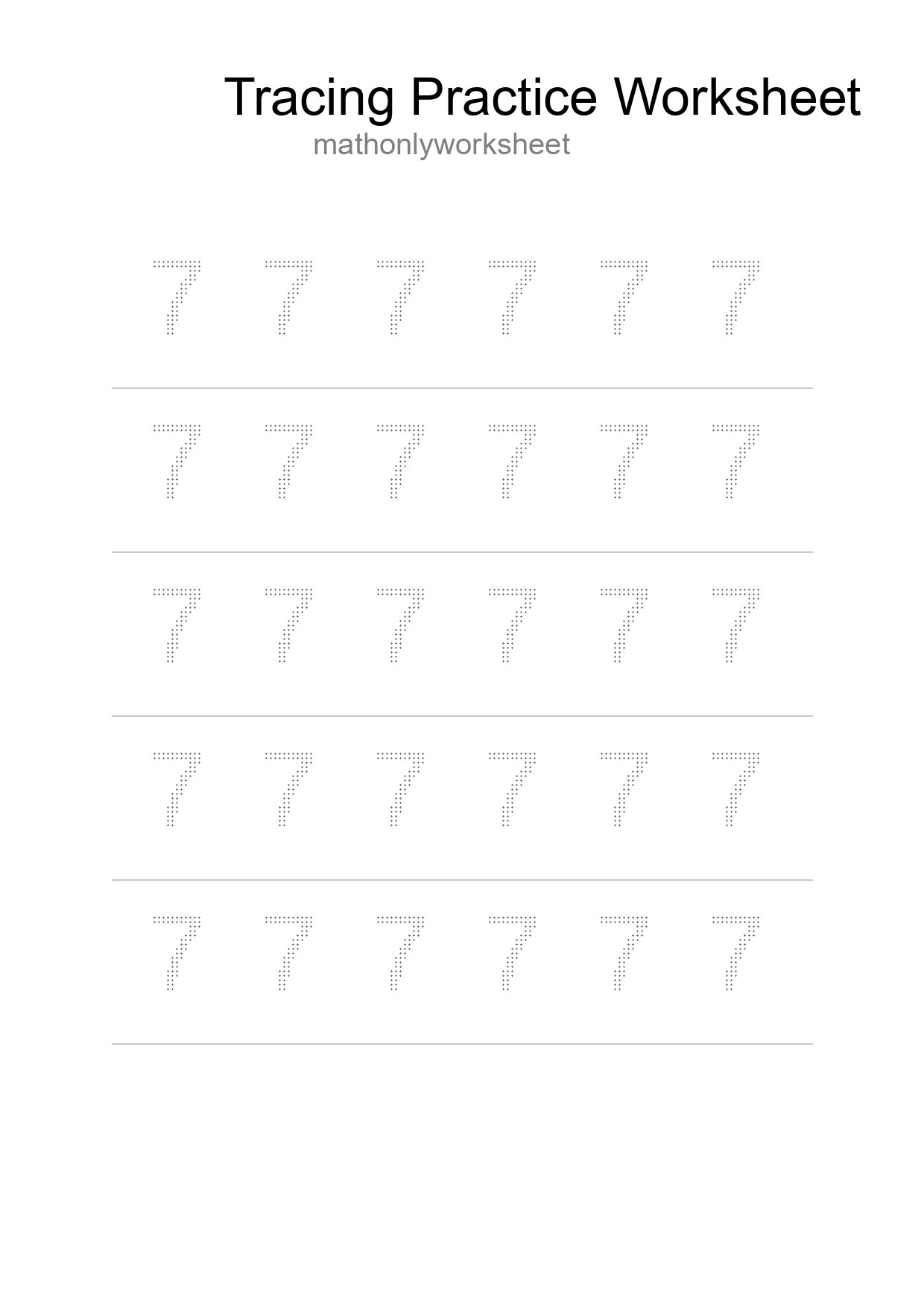 Printable Tracing Worksheet For Kids - Part 203