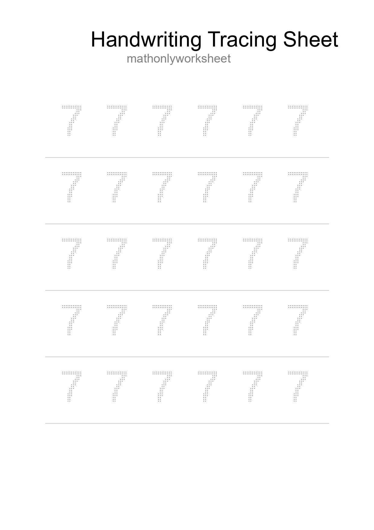 Printable Tracing Worksheet For Kids - Part 83